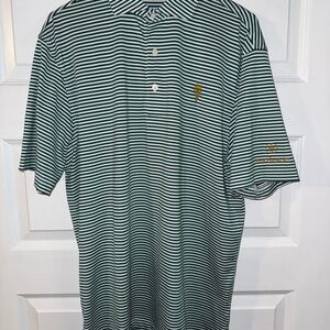 Turtleson Classic Green and White Striped Polo Shirt